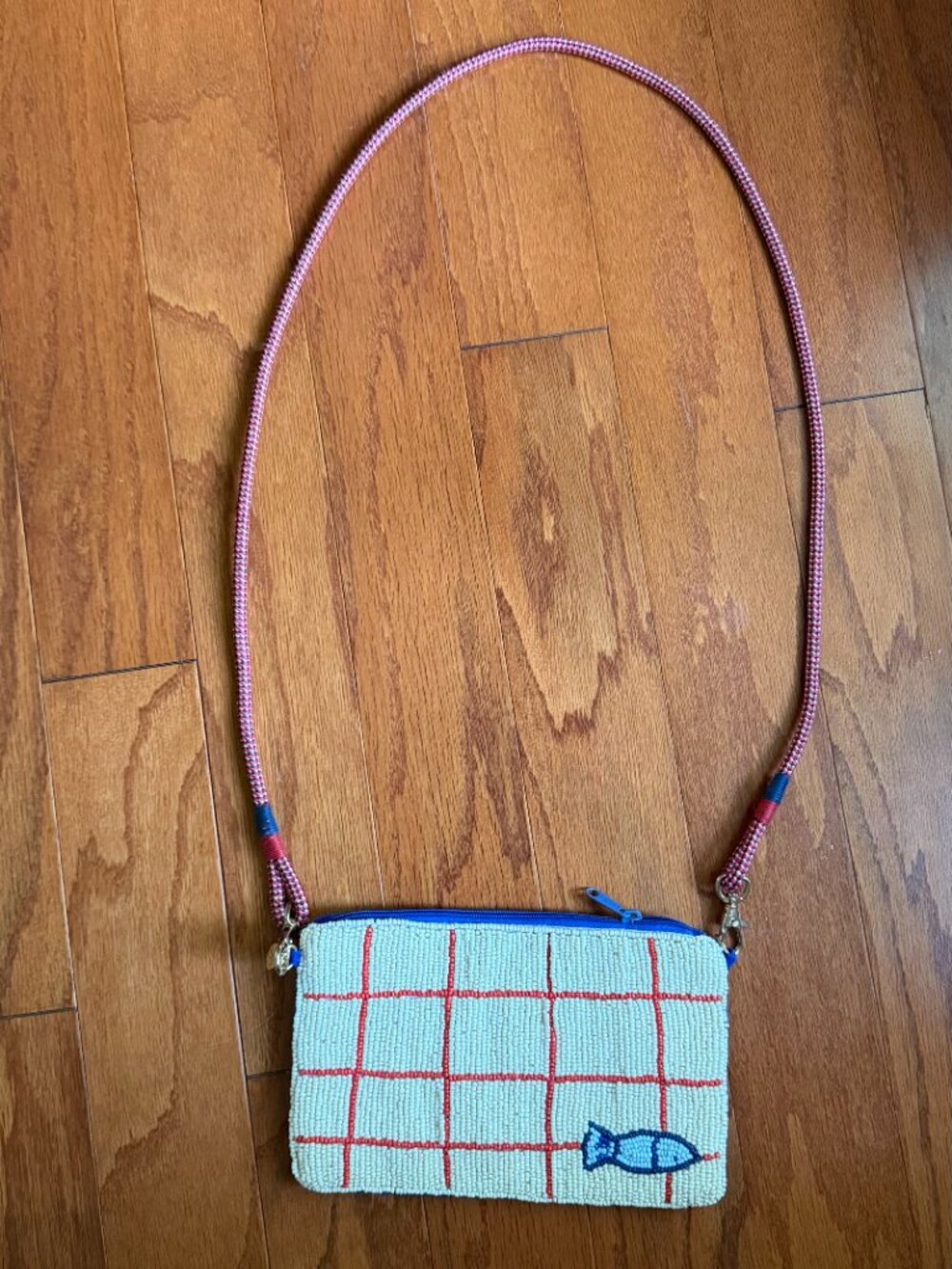 Ink + Alloy Leila Sardine Seed Bead Clutch With Strap - Picture 5 of 11
